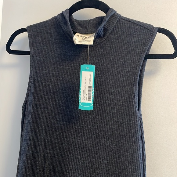 MOHNTON MADE Mock Neck Muscle Rib Dress - Picture 9 of 9